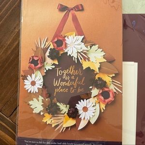 Paper Source Fall Thanksgiving Paper Wreath Craft